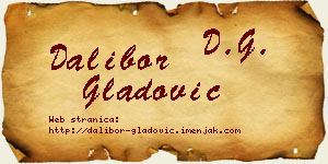 Dalibor Gladović vizit kartica